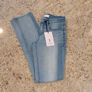 NEW, Skinny Girl Straight Leg Side Stripe Jean